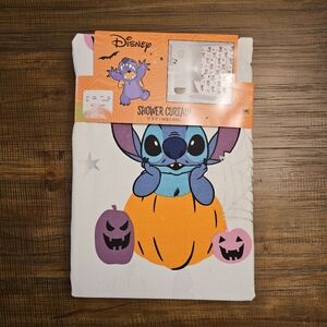2024 Disney Stitch Halloween Shower Curtain